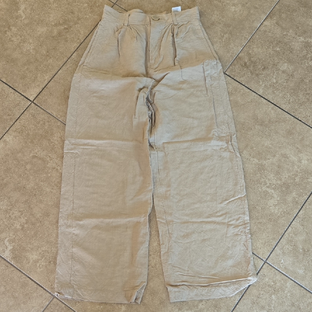 & Other Stories Tan Wide Leg Pants